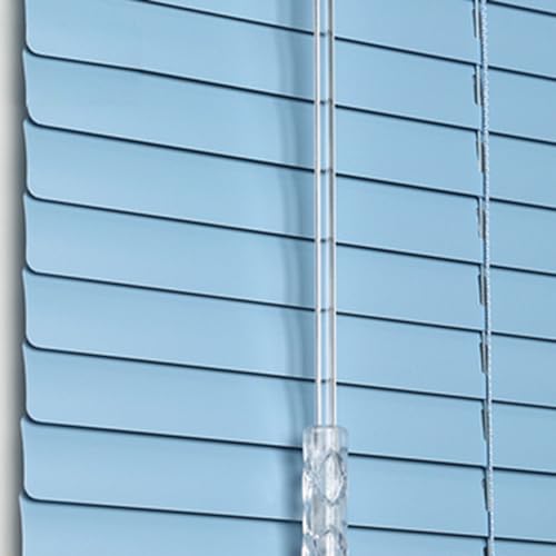 Aluminium Venetian Blind Blue Window Venetian Blinds,Blackout Horizontal Shades Trimmable Shutters,25mm Matte Slats Metal,Waterproof Adjustment Home Office Decorative (W95cm×H140cm)