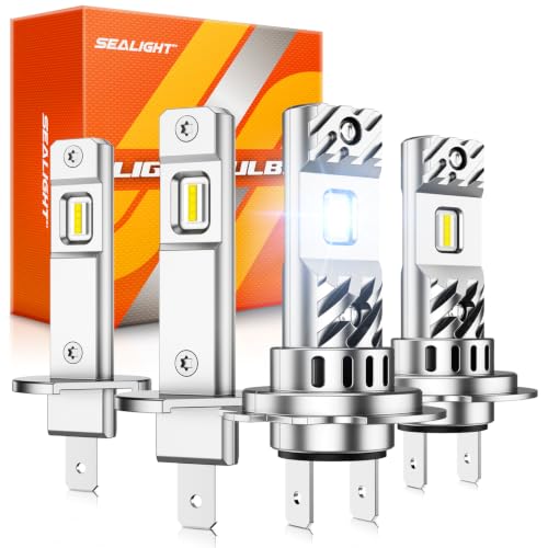 SEALIGHT H1 H7 Bulbs 140000LM Brighter, 6500K Xeon White S6 H7 H1 Light Bulb, 60000+ Ultra-long Life, 5 Min Plug-N-Play, Marker Light Assemblies, Pack of 2