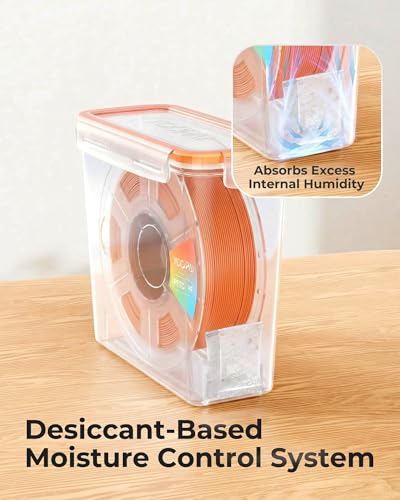 Image of YOOPAI Pro Filament Storage Box - Precision-Fit Airtight Container for Single 1KG Spools, Flat-Lid Design for Stable Stacking, Premium Desiccant Moisture Control, 3D Printer Filament Storage 6 Pack