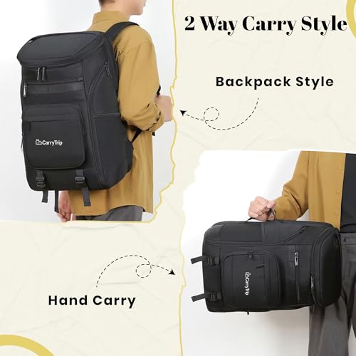Image of CARRY TRIP Laptop Backpack with Shoe Compartment & Dry Wet Pocket, Water Resistant Oxford Material - Travel Bag for Office, Sports & Casual Use for Men & Women
