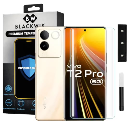 Image of Blackwik UV Curved Tempered Glass for Vivo T2 Pro 5G | 1-Pack