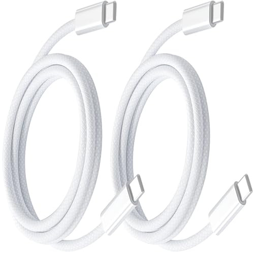 Usbc Cable 60W Fast Charge, USB C to USB C Cable 2 Pack 3FT Braided, Durable USB C Cable 480Mbps Sync 12000+ Bend Test for iPhone, Samsung Car & Office