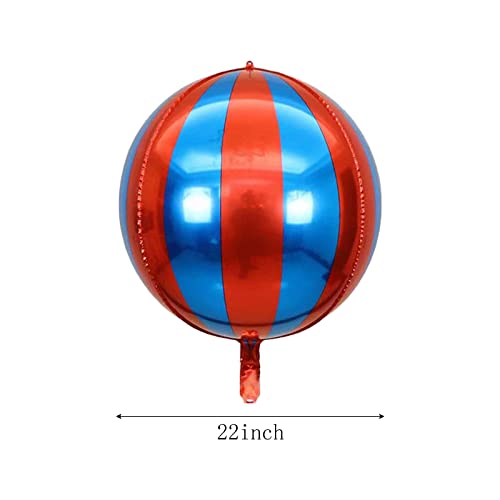 Haimay 15 Pieces Large Balloons 22 Inches 360 Degree Round Balloons Metallic Helium Balloons Stripe Balloons 4D Balloons Mylar Foil Balloons Birthday Balloons Party Balloons #TOP1