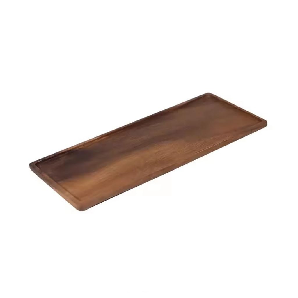 Plateau De Cafétéria Plateau À Thé en Bois Japonais Plateau À Tasses en Bois Massif pour La Maison Petit Café Hôtel Salle À Manger Plateau Rectangulaire Plateaux De Serv,B