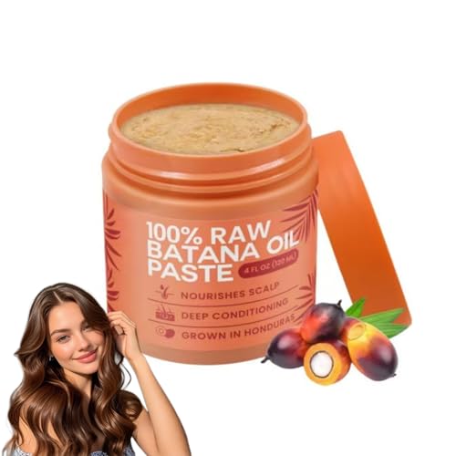 100% Raw Batana Oil Paste Hair Oil - Batana Oil For Hair Intensive Hair Oil For Dry Damaged & Frizzy Hair Anti-Frizz For Natural Shine & Smooth Ends 120 ml