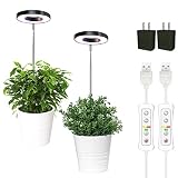yadoker Plant Grow Light, LED Growing Light Full Spectrum for Indoor Plants,Height Adjustable, Automatic Timer, 5V Low Safe Voltage,Idea for Small Plant Light