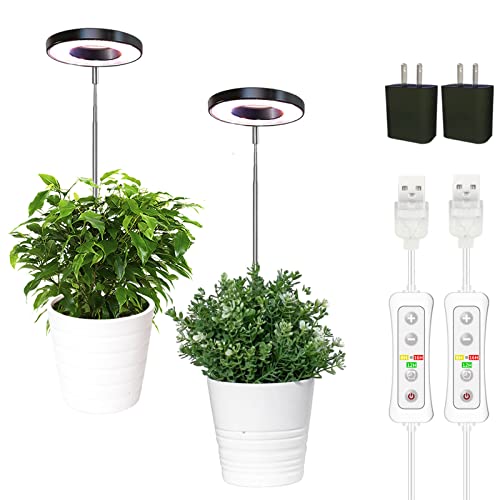 yadoker Plant Grow Light LED Growing Light Full Spectrum for Indoor Plants Height Adjustable Automatic Timer 5V Low Safe Voltage Idea for Small Plant Light