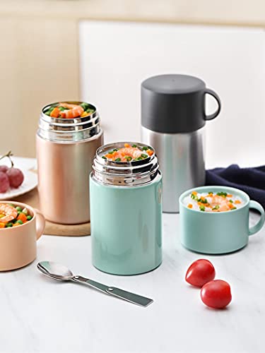 Draagbare Thermos Cup Ronde Vorm Rvs Isolatie Vat Lunch Box Eenvoudige Handige Soep Pot Stoofpot Beker Kantoor… - Image 3