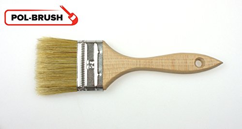 Flachpinsel Lackierpinsel Malerpinsel 3-er Set mit Holzgriff Größe: 63 mm/14 mm – Ansicht 4