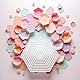 Jowxsx Hexagon Stanzschablone, Metallschablone, Stanzformen für DIY, Scrapbooking, Fotoalbum, dekorative Prägepapier-Stanzformen für Kartenherstellung