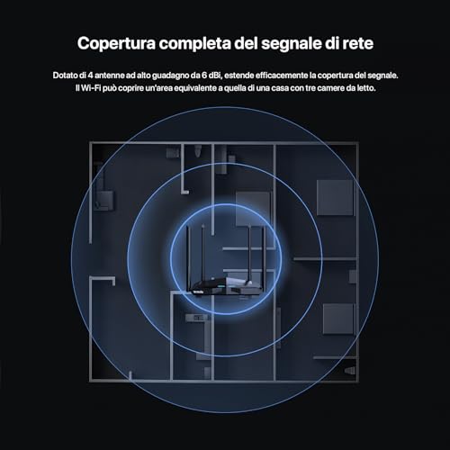 AC10 Gigabit Router Wi-Fi Dual Band AC1200 Wireless, 4 Porte Gigabit, Parental Control e Rete Ospiti, IPTV, VPN Server, IPv6, WPS, Adatto per Case a Un Piano - Router - Immagine 3