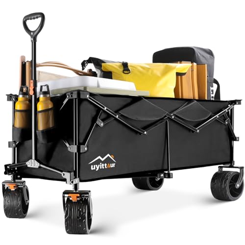 Uyittour Large Collapsible Extended Beach Wagon Cart 300L, 440lbs Weight...