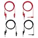 Sumnacon Multimeter Test Lead Set - Stackable Banana Plug to Minigrabber, Banana Plug to Alligator Clips Test Cable Kit, Flexible Silicone Electrical Test Wire Leads with Protective