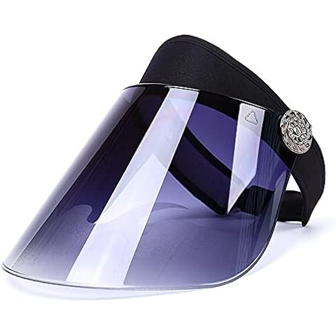 DORRISO Damen Herren Visier Sonnenschutzkappe Anti-UV Sonnenschutz Hut Sonnenblende Draußen Bergsteigen Radmütze Wanderung Reise Strand Visor Schwarz Cover