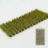 Attuslla 120 Paquete Mini Mechones Modelo de Terreno, Modelo de Césped Estático para DIY Césped Artificial Césped Miniatura Deco, Amarillento