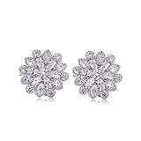 J.Vénus Damen Ohrstecker Ohrringe Set Basic 925 Sterling Silber, Ohrringe mit Etui