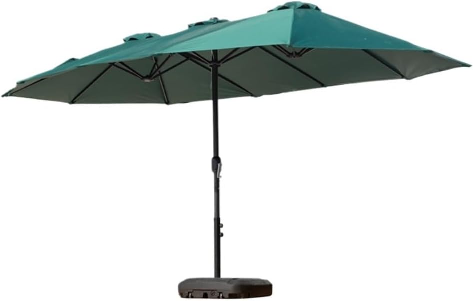 Outdoor Parasol Double-Sided Patio Umbrella Outdoor Garden Extra Large Waterproof Twin Umbrellas with Crank and Wind Vents Patio Garden Umbrella(D)