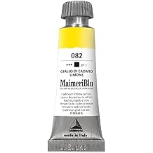 MaimeriBlu 12ml Single-Pigment Watercolor Paint - Cadmium Yellow Lemon PY35 Professional Watercolor Paint - Lightfast and Transparent Watercolor Paint Tube for Artists