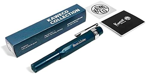 Kaweco COLLECTION Fountain Pen Toyama Teal, Fine Nib Sport Octagonal Clip Chrome