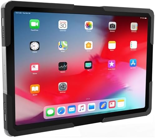 Mount-It! Universal Tablet Wall Mount, Anti-Theft iPad Mount, Enclosure Fits Tablets from 9.7" to 13" Screen Size, Flush Wall Mounting Kiosk, Durable Steel Design, Black