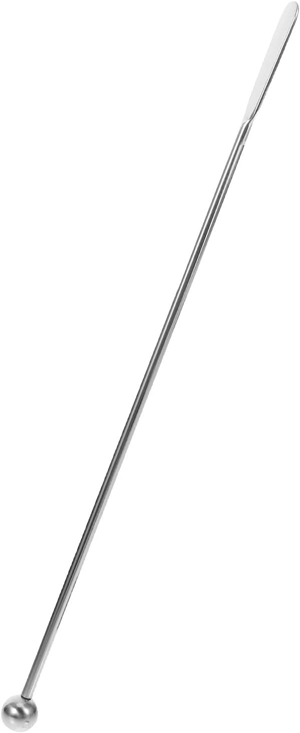 Stainless Steel Cocktail Stir Sticks and Coffee Stirrer Rods, Flattened Silver Metal Mixing Sticks for Bar, Coffee, Tea, and Party Drinks