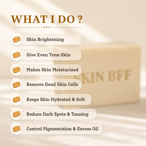 Image of SKIN BFF Tan Removal Soap | 2% Kojic Acid Soap for De Tan Remove & Skin Brightening (110 grm x 5 PACK)