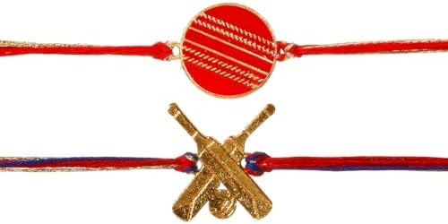 Bat Raksha Kizzi Rakhi Combo for Brother – Cricket Bat & Red Cricket Ball Rakhis ...