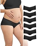 Intimate Portal Maternity Knickers Pregnancy Postpartum Underwear Women Cotton Briefs 6-Pk Black L