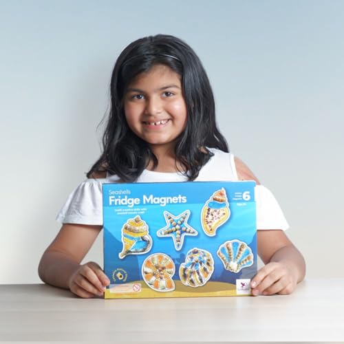 TOYKRAFTT DIY Seashell Fridge Magnet Making Kit for Kids | Creative Art & Craft Activity | Best Birthday Return Gift for Ages 8+ | Makes 6 Magnets