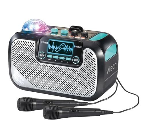 VTech Super Sound Karaoke Portable Bluetooth, 2 Mics Included, Party Lights