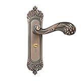 MOOEDJKL Leises europäisches Türschloss, Zimmertürschloss, Schlafzimmer, Zimmer, Massivholz-Türschloss, Bronzeimitat-Griff, magnetische Absaugung(Red Bronze,Small 50 Silent Lock)