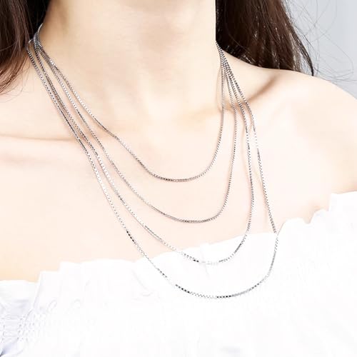 A Simple Necklaces for Women Sterling Silver - Hypoallergenic & Tarnish-Resistant, 16-26 Inch Variants with Elegant Gift Box4