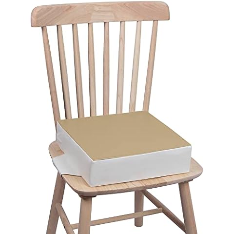 Kalawen Toddler Booster Seat for Dining Table, Waterproof PU Washable Thick Toddler Dining Booster Seat, Kids Booster Seat for Dining Table with 2 Adjustable Straps Safety Buckle Cover