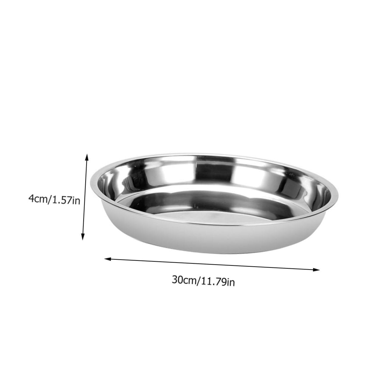 Cabilock 1pc Camping Stainless Dishes Plate Round Bbq Dessert Plate for Outdoor Cooking Barbecue Plates for Family Gathering Dish Disk Food Container Silver