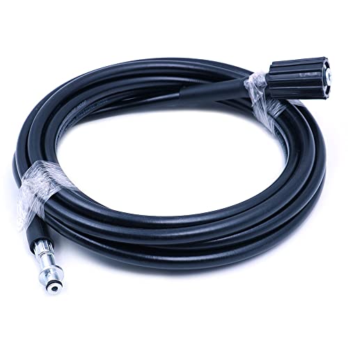 ZONADAH Manguera de limpieza a alta presión de 5 m, 16 pies x 1/4 pulgadas, 5800 psi, M22 14 mm, conector rápido de repuesto para manguera de alta presión compatible con K2 K3 K4 K5 K6 K7