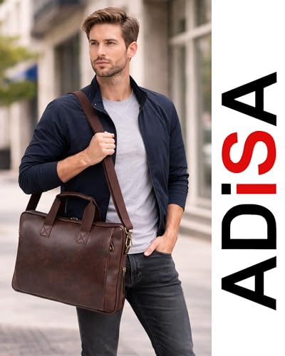 Image of ADISA Laptop Messenger Office Bag Briefcase for Work for Men