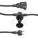 Gummi-Verlängerung m. Steckdosen mit Klappdeckel (9829042895)