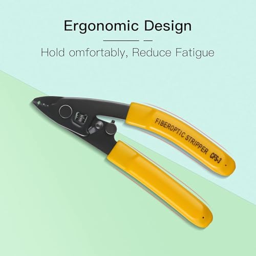 Image of Fiber Optic Stripper, 3 Port Hole Fiber Optic Stripping Tool with 6 inch handle - Hex Key Pigtail Pliers /Cutter /Clamp Tool /Comfort Grip For Home /Factory /Office