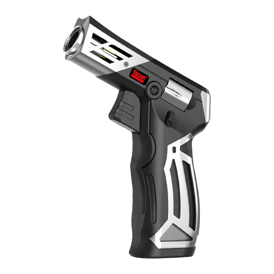Yocan Red Diablo Windproof Torch Lighter, Silver
