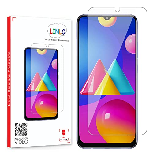 Image of Tempered Glass Screen Protector for Sam sung Galaxy M33 5G /M42 5G /M12 /M32 5G /A32 5G / A23 /F23 /M02 /M02s /F12 /F02s /A13 4G with Full Screen Coverage; Except Edges; Easy Installation Kit(Transparent)