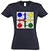 Urban Backwoods Parcheesi Board Damen T-Shirt Blau Größe XS