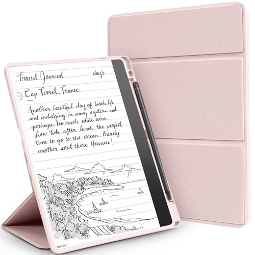 Kindle Scribe(2022/2024�N����)�p�X�^���h�P�[�X�A�y���z���_�[�t���v���~�A��PU���U�[�O�܂�J�o�[�A10.2�C���`Kindle Scribe�Ή��A�����X���[�v/�E�F�C�N�A�s���N