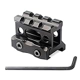 Higoo Tatical Picatinny Riser Mount, 1' High Profile Rail Mount for Micro Reflex Sight Red Dot Scope