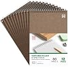 Staples TRU RED Steno Notepads, 6 x 9, Gregg Ruled, 80 Sheets, Top Wirebound, 12-Pack