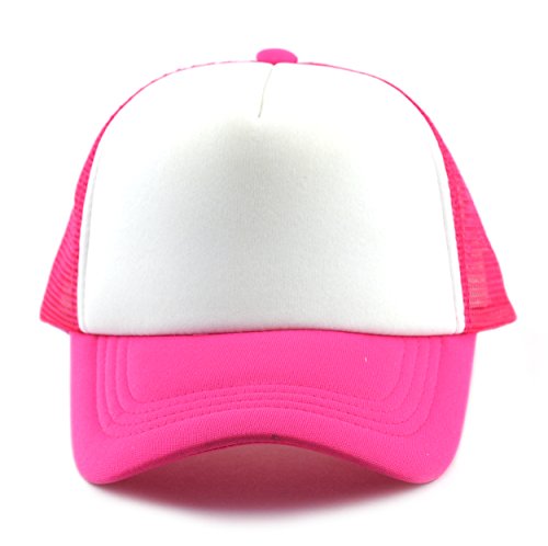 Image of NYFASHION101 Plain Mesh Trucker Hat - Breathable 6-Panel Daily Snapback Cap, Customizable Ideal for DIY Embroidery & Patches