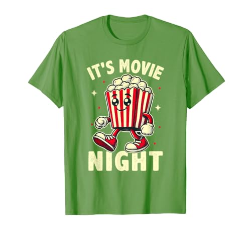 It's Movie Night Retro Family Movie Night T-Shirt, Men, Grass Green, Medium