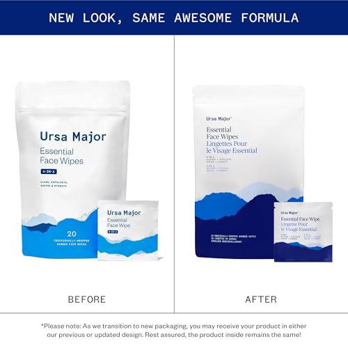 Ursa Major Essential Face Wipes | Natural, Biodegradable, Cruelty-Free | Cleanse, Exfoliate, Soothe and Hydrate | Individually Wrapped | 20 Count - Image 3