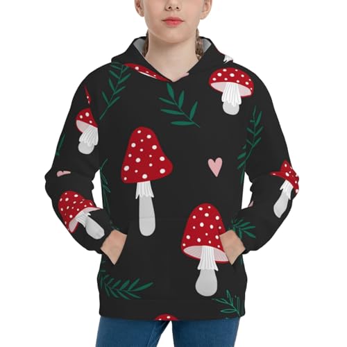 Amanita Mushroom Kid Hoodies Boys Sweatshirts Girls Pullover with Pocket