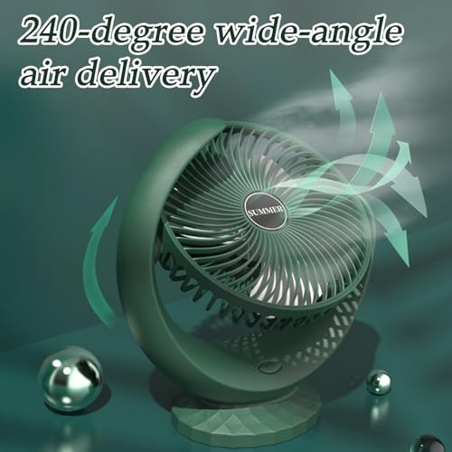 Ventilateur portable de voyage rechargeable USB silencieux 3 vitesses - 7