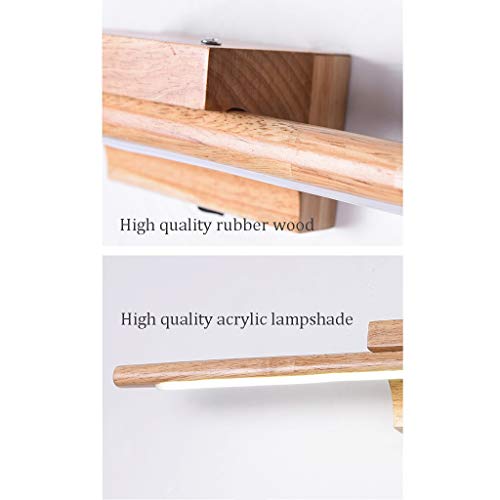 Lampe de miroir à LED en bois massif de 60cm pour coiffeuse